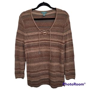 Ralph Lauren Cotton Brown Striped Shirt